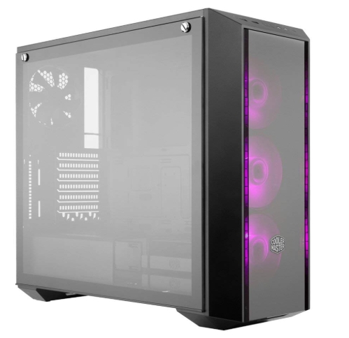 MasterBox Pro 5 RGB ATX Mid-Tower with 3 x 120mm RGB Fans, Tempered Glass Side Panel, DarkMirror Front Panel and Internal Configuration by Cooler Master
