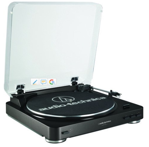 Audio-Technica AT-LP60BK Fully Automatic Belt-Drive Stereo Turntable