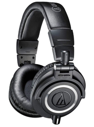 Audio-Technica ATH-M50x Professional Studio Monitor Headphones, Blac