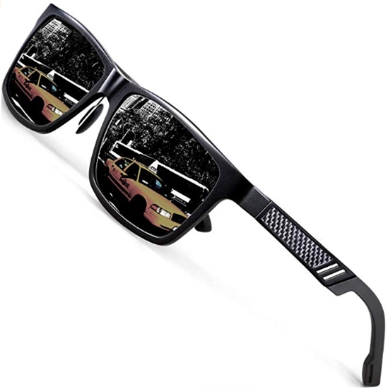 ATTCL Men's Hot Retro Al-Mg Metal Frame Driving Polarized Sunglasses