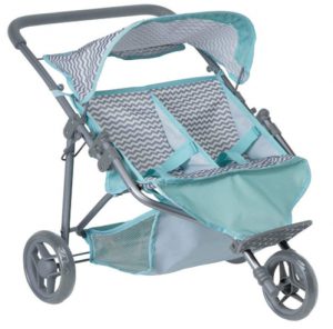 Adora “Zig Zag Twin Jogger Stroller” Baby Doll Gender Neutral Toy Pl