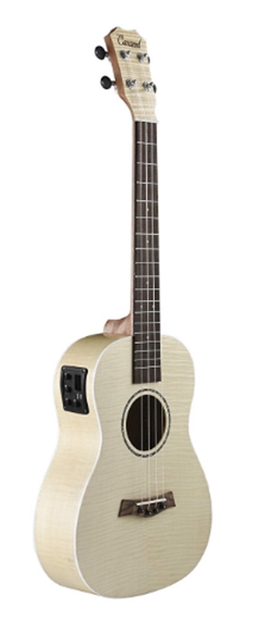 Caramel CB601 Flame Maple Baritone Acoustic Electric Ukulele with Tr