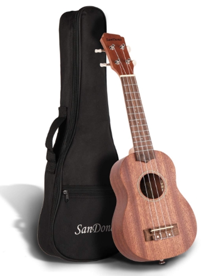 SANDONA Soprano Ukulele Set 21'' Sapele UK-1 _ For Musicians Of All