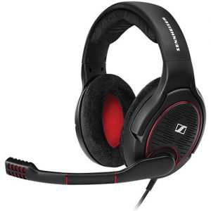 Sennheiser GAME ONE Gaming Headset, Open Acoustic, Noise-canceling mic, Flip-To-Mute, XXL plush velvet ear pads, PC, Mac, Xbox One, PS4, Nintendo Switch, and Smartphones - Black